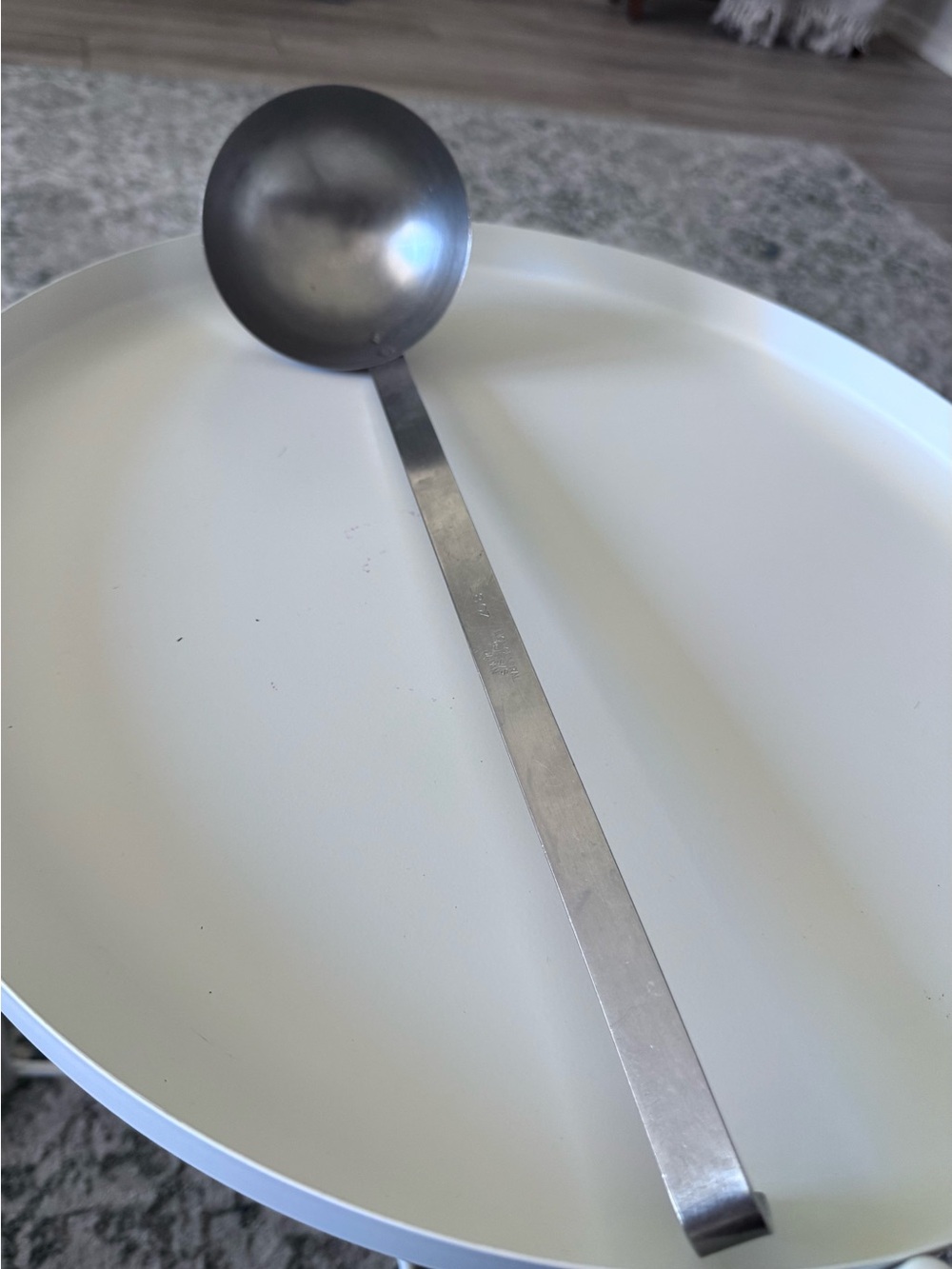 Stainless Steel Soup Ladle 8 oz- Silver- 13 inch handle